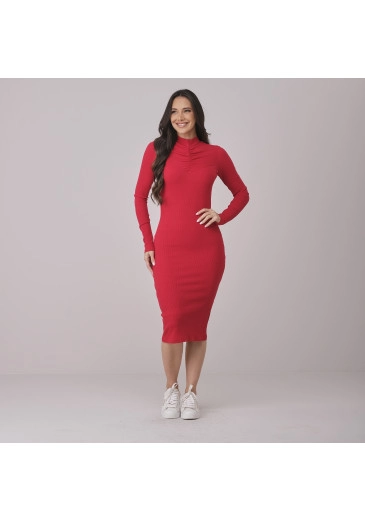 Vestido Elisa Em Malha Allure Vermelho Tata Martello Outono/Inverno 2026