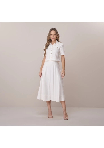Conjunto Ines Em Alfaiataria Off White Tata Martello  Primavera/Verão 2026