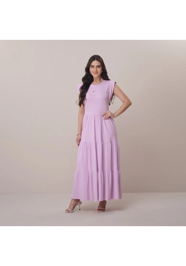 Vestido Brenda Em Malha Conforto Lilás Tata Martello Primavera/Verão 2026
