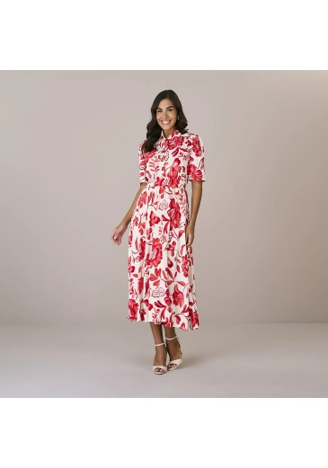 Vestido Judite Tecido Linho Estampado Linho Tatá Martello Outono/Inverno 2025