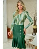 Conjunto Saia Peplum Verde Maria Amore 