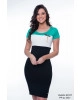 Vestido Tricolor Verde Hapuk