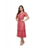 Vestido Midi em Renda Coral Sol da Terra