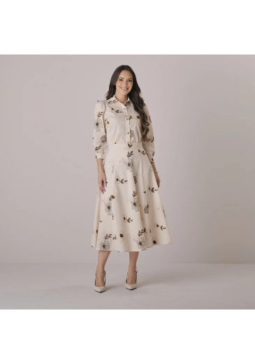 Conjunto Emanuele Em Bordado Lina Bege Tata Martello Outono/Inverno 2026