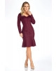 Vestido Manga Longa Vinho Via Tolentino
