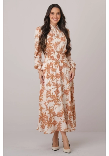 Vestido Miriane Em Crepe Caramelo Tata Martello Outono/Inverno 2026