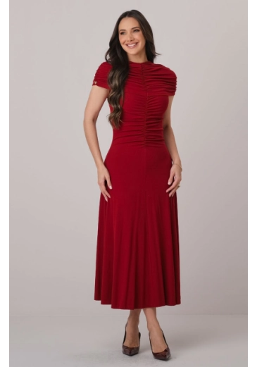 Vestido Tainara Em Stella Maris Vermelho Tata Martello Outono/Inverno 2026