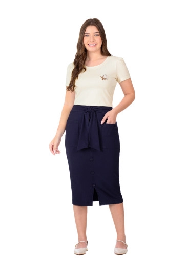 Blusa Marina Em Malha De Algodão Bege Hapuk  Primavera/Verão 2026