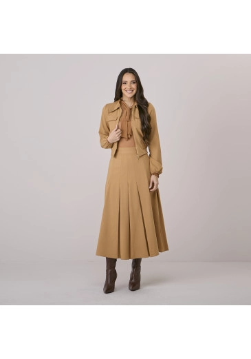 Conjunto Alane Em Alfaiataria Ronca Caramelo Tata Martello Outono/Inverno 2026