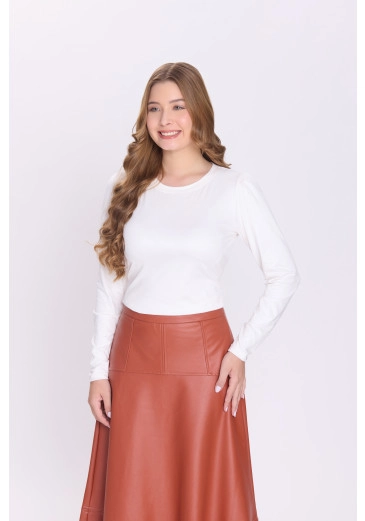 Blusa Camila Em Malha Suede Off White Hapuk Outono/Inverno 2026
