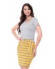 Conjunto Saia com Listras Cinza Hapuk 