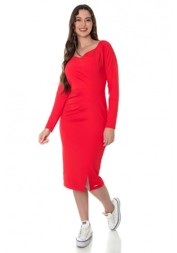 Vestido Tatiana Tubinho Vermelho Hapuk Outono/Inverno 2022