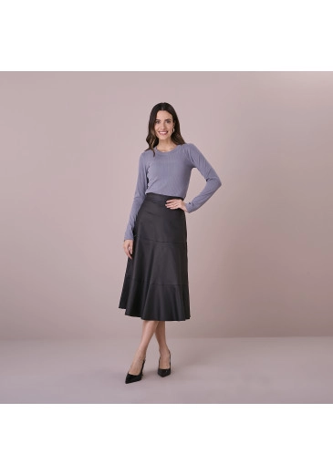 Saia Marly Preto Tata Martelo Outono/Inverno 2025