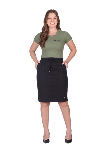 Blusa Vanessa Em Malha Canelada Verde Hapuk Outono/Inverno 2025