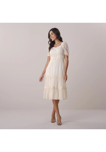 Vestido Leidiane Em Chiffon Uragiri Branco Tata Martello Primavera/Verão 2026