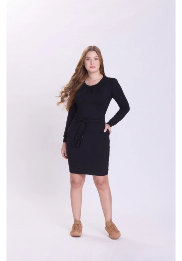 Vestido Lucia Em Malha Preto Hapuk  Outono/Inverno 2026