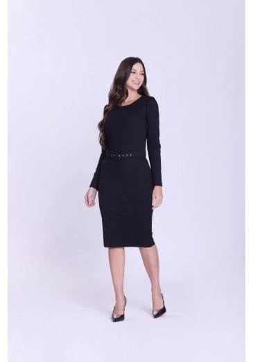 Vestido Augusta Em Ponto Roma Preto Hapuk  Outono/Inverno 2026