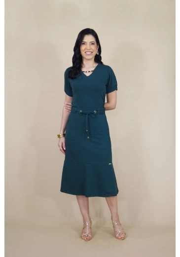 Blusa Em Moletinho com Punho Transpassado Verde Hadaza Outono/Inverno 2026