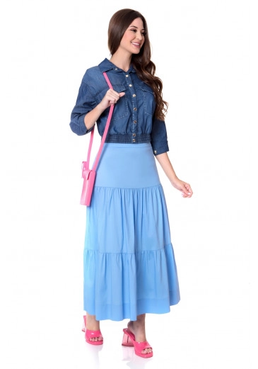 Blusa Jeans Valentina Azul Noite Hapuk Outono/Inverno 2022