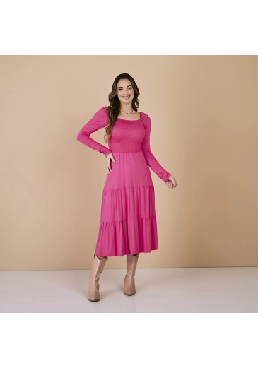 Vestido Geise Viscolycra Premium Rosa Tata Martello Outono/Inverno 2023