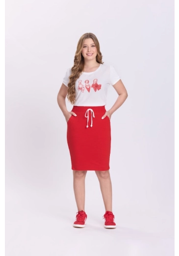 Conjunto Camelia Em Crepe Vermelho Hapuk Outono/Inverno 2026