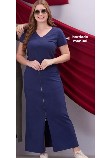 Saia Cloe Em Moletinho Azul Noite Hapuk Outono/Inverno 2026