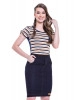 Conjunto Blusa Listrada Azul Hapuk