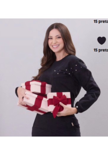 Blusa Quitéria Em Molecotton Preta Hapuk Outono/Inverno 2026