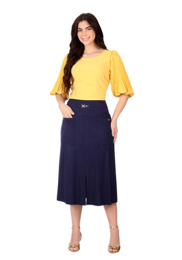 Blusa Sigrid Em Tecido Plano Amarela Hapuk Primavera/Verão 2026