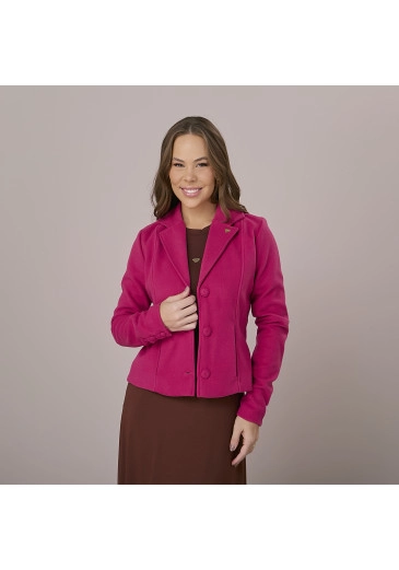 Blazer Eva Em Lã Batida Pink Tatá Martello Outono/Inverno 2025