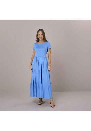 Vestido Neli Em Malha Vis Up Azul Tatá Martello Outono/Inverno 2025