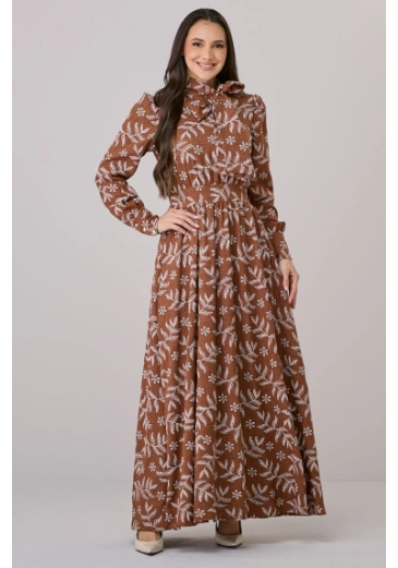 Vestido Amara Em Crepe Marrom Tata Martello Outono/Inverno 2026