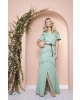 Vestido Longo com Fenda Verde Fasciniu's 