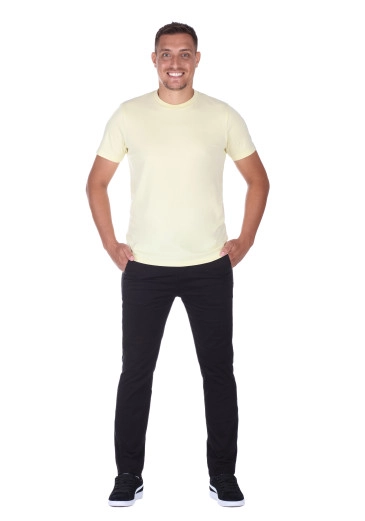 Camiseta Wesley Em Malha Pima Amarela Hapuk Alto Verão 2025