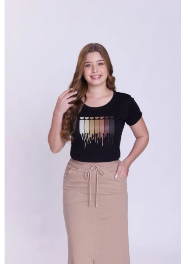 Blusa Rosa Em Malha Preta Hapuk Outono/Inverno 2026