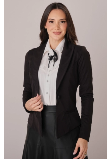 Blazer Rebeca Em Alfaiataria Preto Tata Martello Outono/Inverno 2025