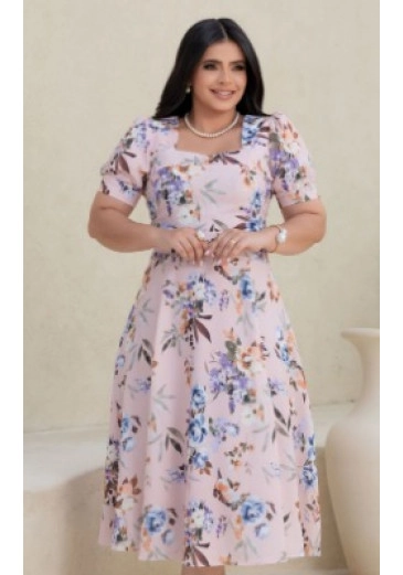 Vestido Julia Em Crepe Dunas Maria Amore Outono/Inverno 2025