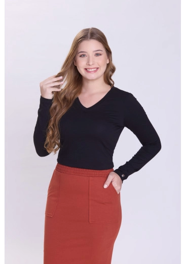 Blusa Margarida Em Malha Preto Hapuk Outono/Inverno 2026