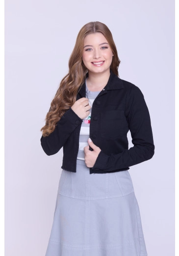 Jaqueta Iris Em Jeans Colors Preto Hapuk Outono/Inverno 2026 