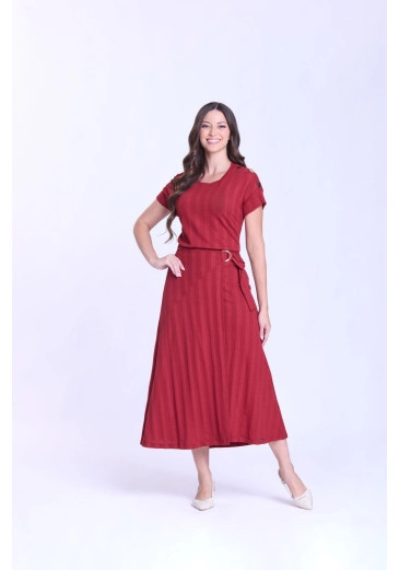 Conjunto Lucia Em Malha Tricot Bordo Hapuk Outono/Inverno 2026