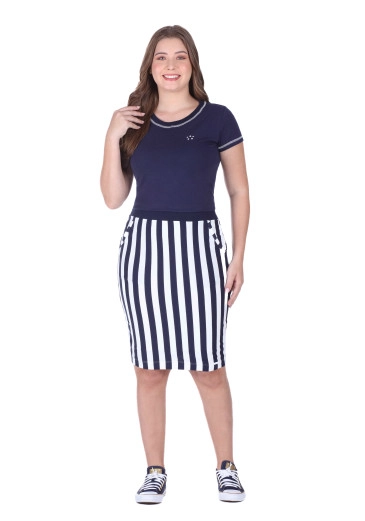 Conjunto Morgana  Malha Azul Marinho Hapuk Alto Verão 2025