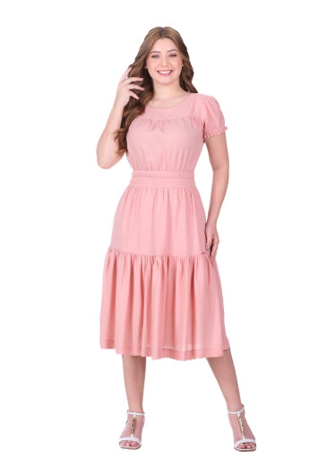 Vestido Gessi Em Tecido Plano Rosa Hapuk Primavera/Verão 2026