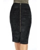 Saia em Suede Preta Via Tolentino 