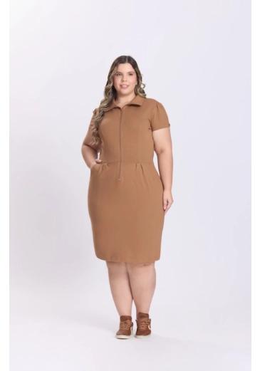 Vestido Sarita Em Moletinho Marrom Hapuk Outono/Inverno 2026