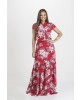 Vestido Longo com Botões Vermelho Tata Martello