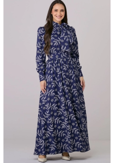Vestido Amara Em Crepe Azul Tata Martello Outono/Inverno 2026