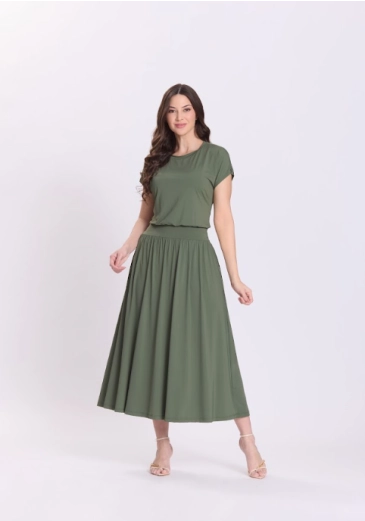 Vestido Iracy Em Malha Verde Hapuk Outono/Inverno 2026