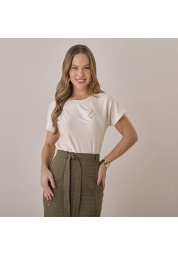 Blusa Camila Em Malha New Bege Tata Martello Primavera/Verão 2026