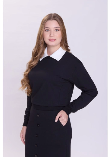 Blusa Jennifer Em Moletinho Preto Hapuk Outono/Inverno 2026