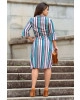 Chemise Listrado em Linho Kauly